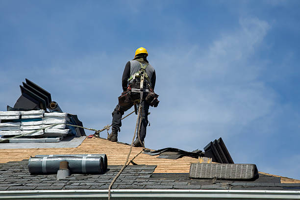 Professional Roofing technician working in Fultonham, OH